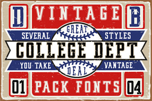 Vintage College Font