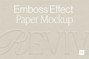 Embossed Debossed Paper Logo Mockup, a Packaging Mockup by Siren Creative Co. (Thumbnail 1 of 5)
