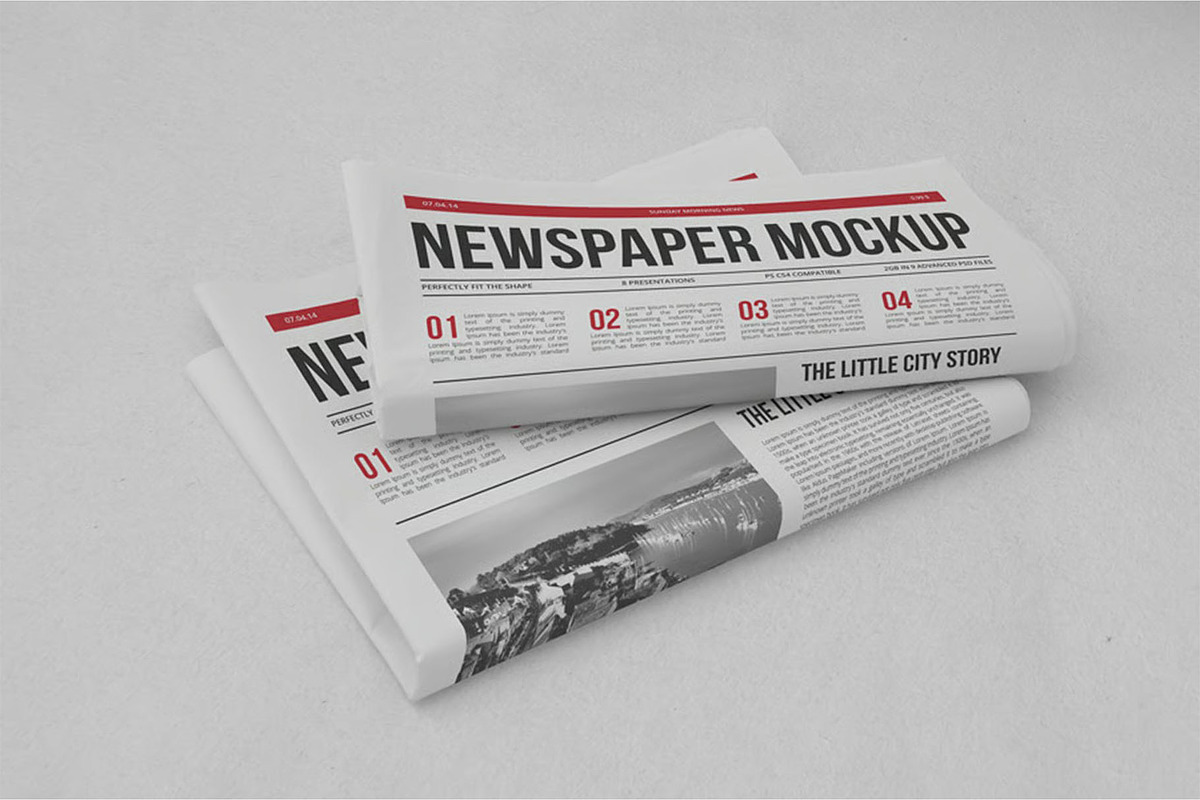 Newspaper Mock-up, an Advertising Mockup by zippypixelstudio (Photo 14 of 14)