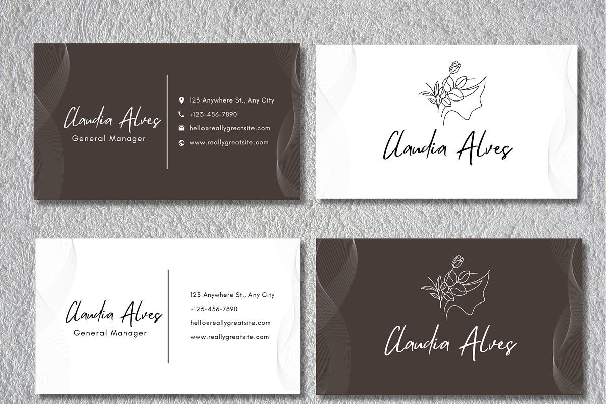 Canva Business Card Template, a Business Card Template by WynterLife Studio (Photo 1 of 4)