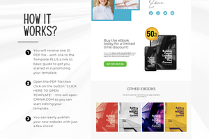 Ebook Landing Page Template Canva