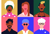 Abstract people face avatars set, a Person Illustration by Good Studio (Thumbnail 3 of 13)