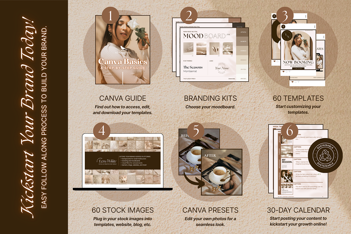 Ecru White Social Media Branding Kit, a Social Media Template by The Flossy Finch (Photo 10 of 18)