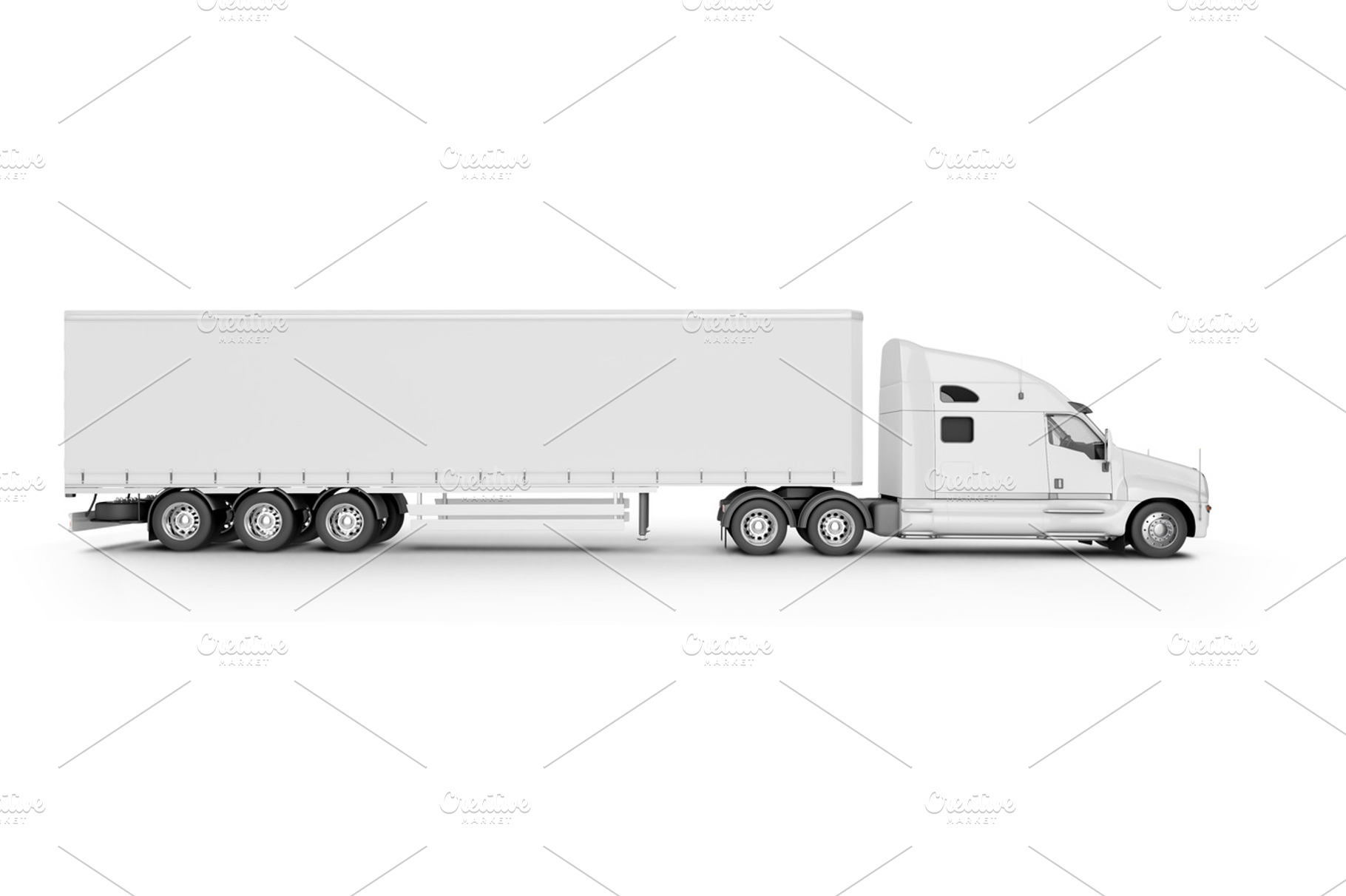 Big truck trailer containing truck, semi, and trailer, a Transportation Photo by Pozitivo