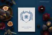 Peacocks Wedding Crest, a Decorative Illustration by Encre Studio (Thumbnail 5 of 5)