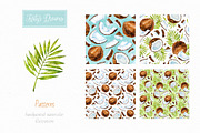 Coconut. Watercolor., a Decorative Illustration by Ekaterina Mikheeva (Thumbnail 4 of 5)
