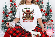 Funny Cow Merry Christmas PNG, an Illustration by CreationArt (Thumbnail 4 of 4)