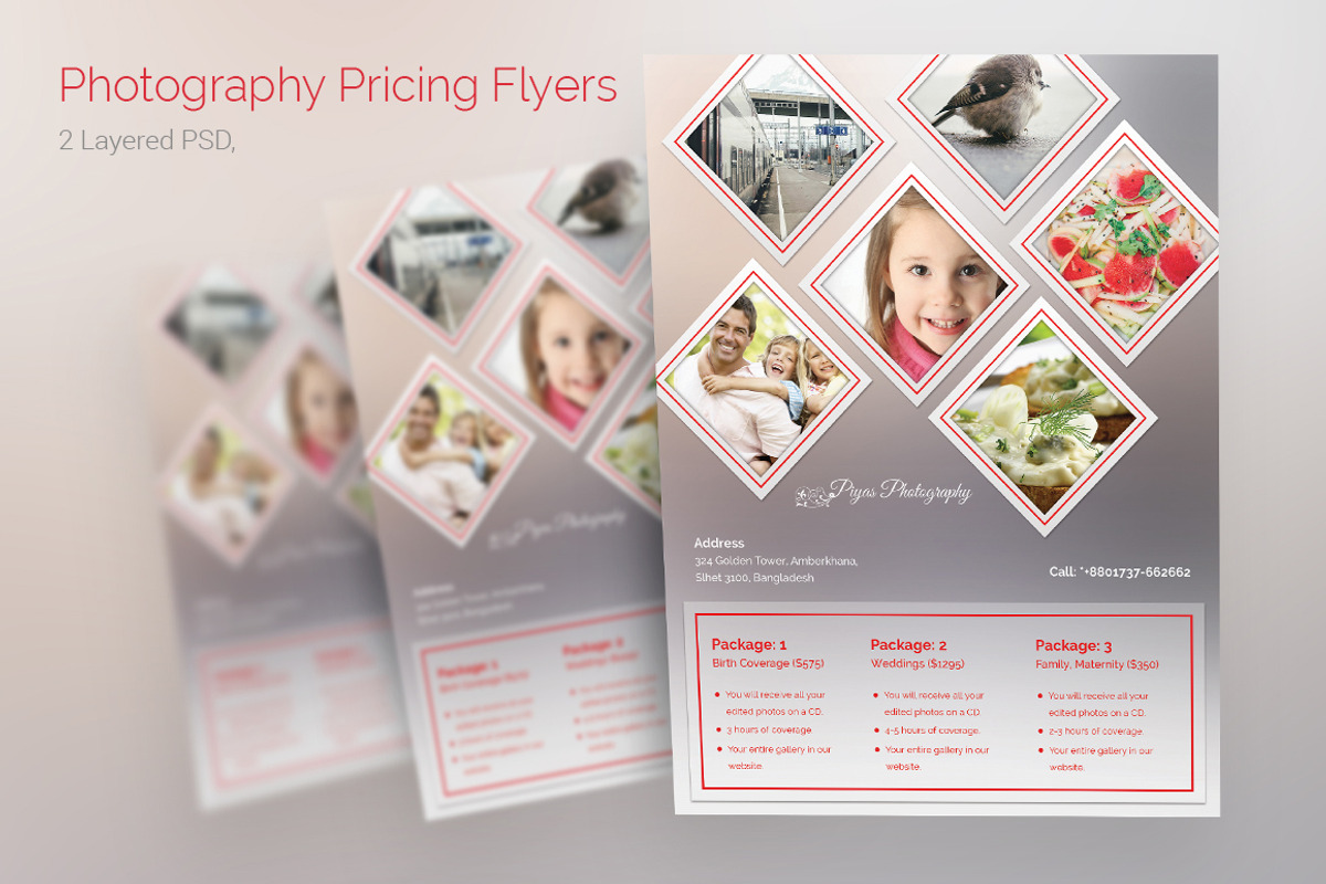 Photography Pricing Flyers, a Flyer Template by DeviserWeb (Photo 2 of 4)