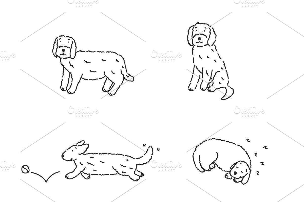 Cute doodle dogs (big collection), an Animal Illustration by Liz Pengilley Studio (Photo 7 of 23)