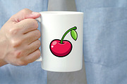 Cherry Clipart Set, a Food Illustration by newminddesign (Thumbnail 8 of 8)