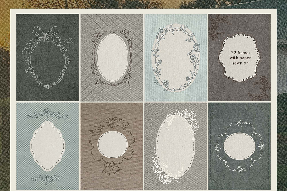 Stitcherie – Stitched Vintage Frames, an Object Graphic by DigARTbyHavroshka (Photo 6 of 18)