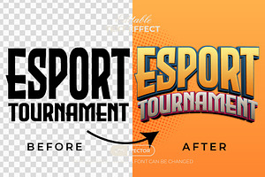 Sport 3D Text Effect Curved Style