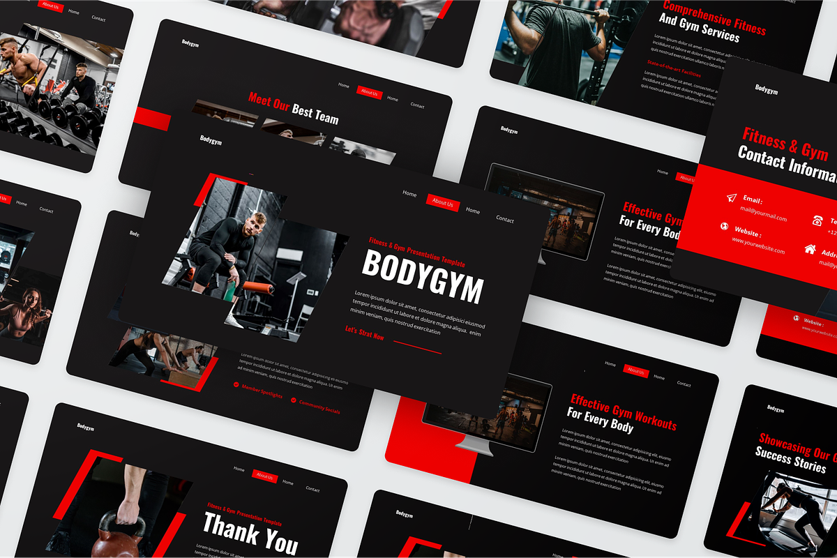 Fitness & Gym Powerpoint, a Presentation Template by SquidPixey (Photo 6 of 6)