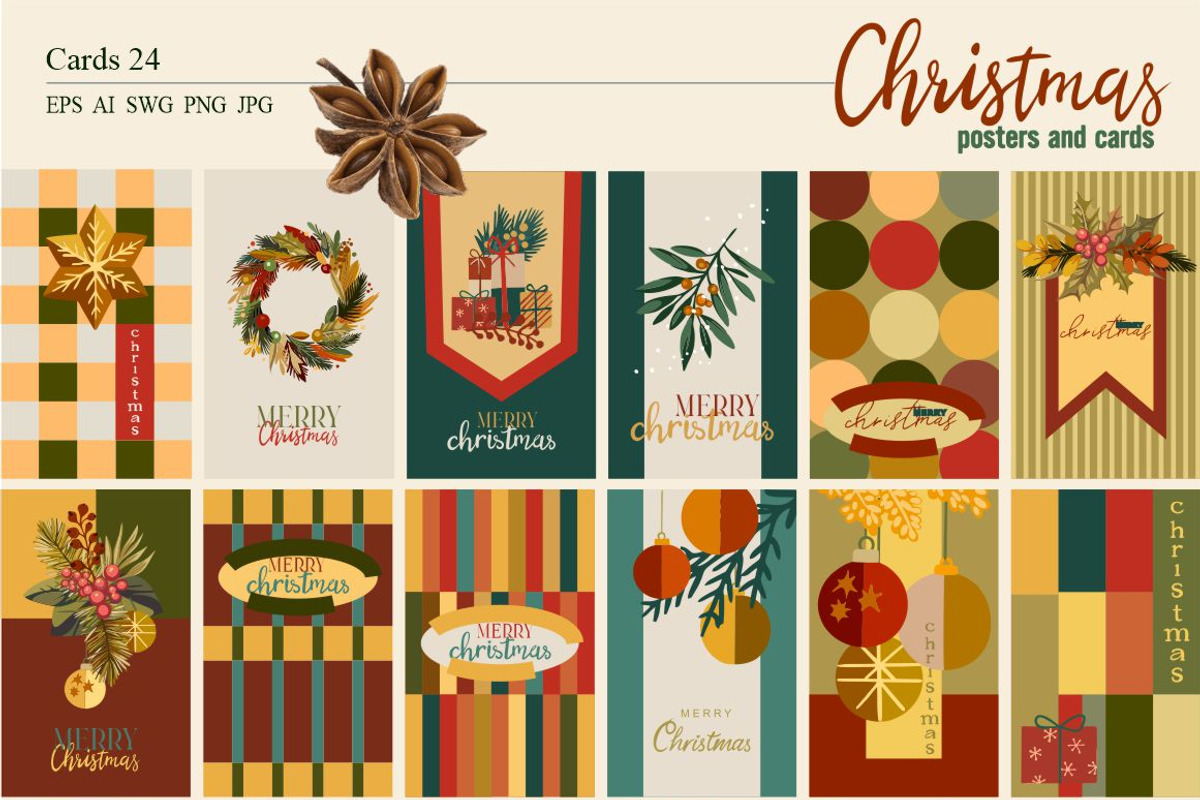Christmas Posters and Cards, an Object Graphic by Collection by VY (Photo 2 of 7)