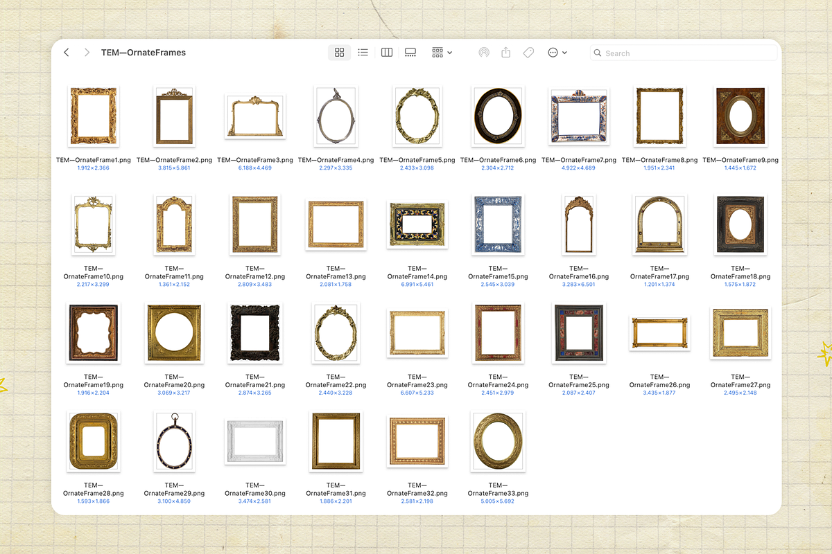 Ornate Vintage Frames, an Object Graphic by The Ephemera Mercadito (Photo 2 of 3)