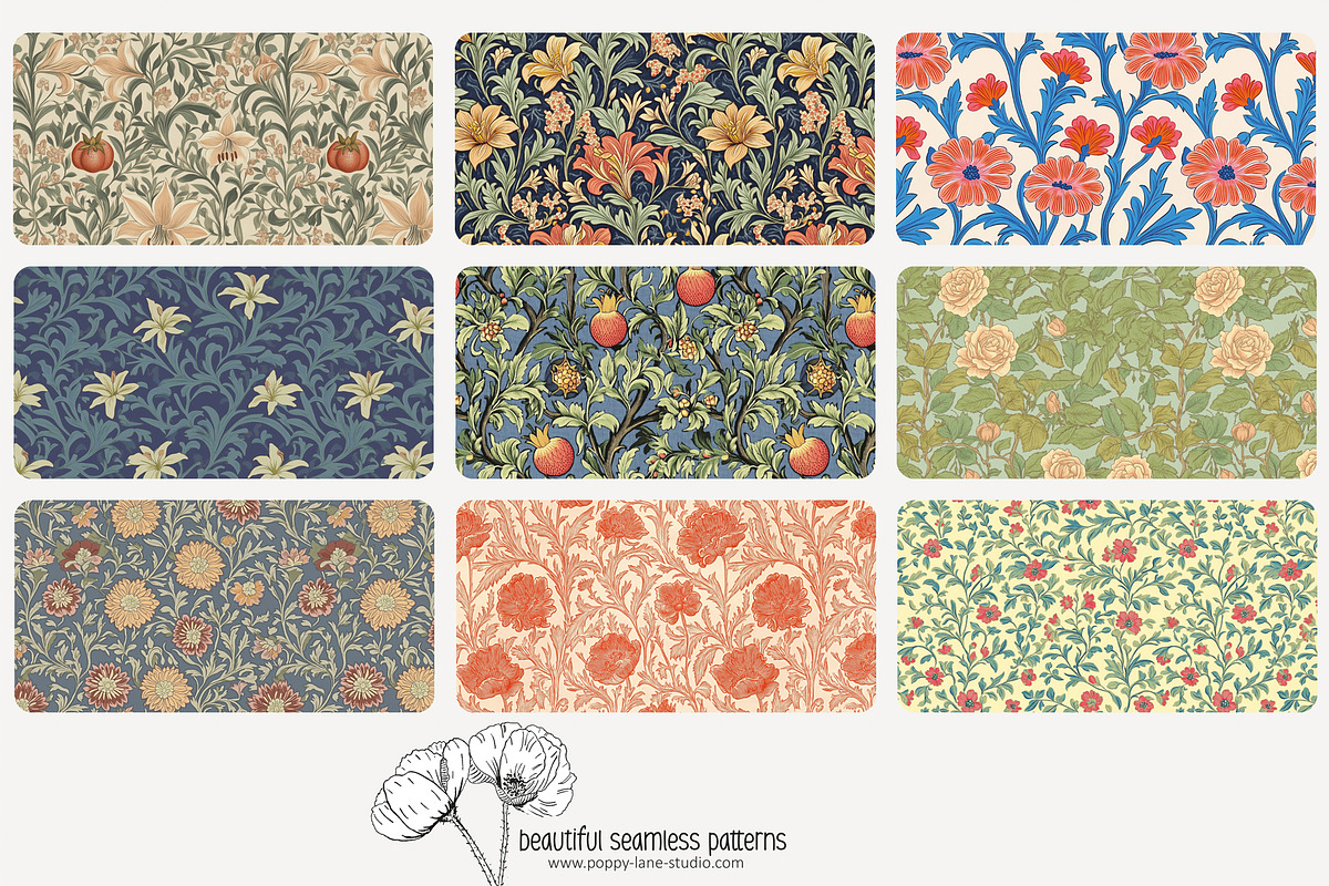 70 Arts & Crafts seamless pattern, a Pattern Graphic by Poppy Lane Studio (Photo 9 of 10)