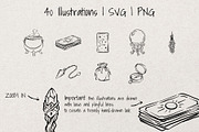 Mystical Whimsical Sketch Bundle, a Decorative Illustration by Artalia (Thumbnail 4 of 5)