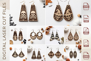 Halloween Earring SVG Collection