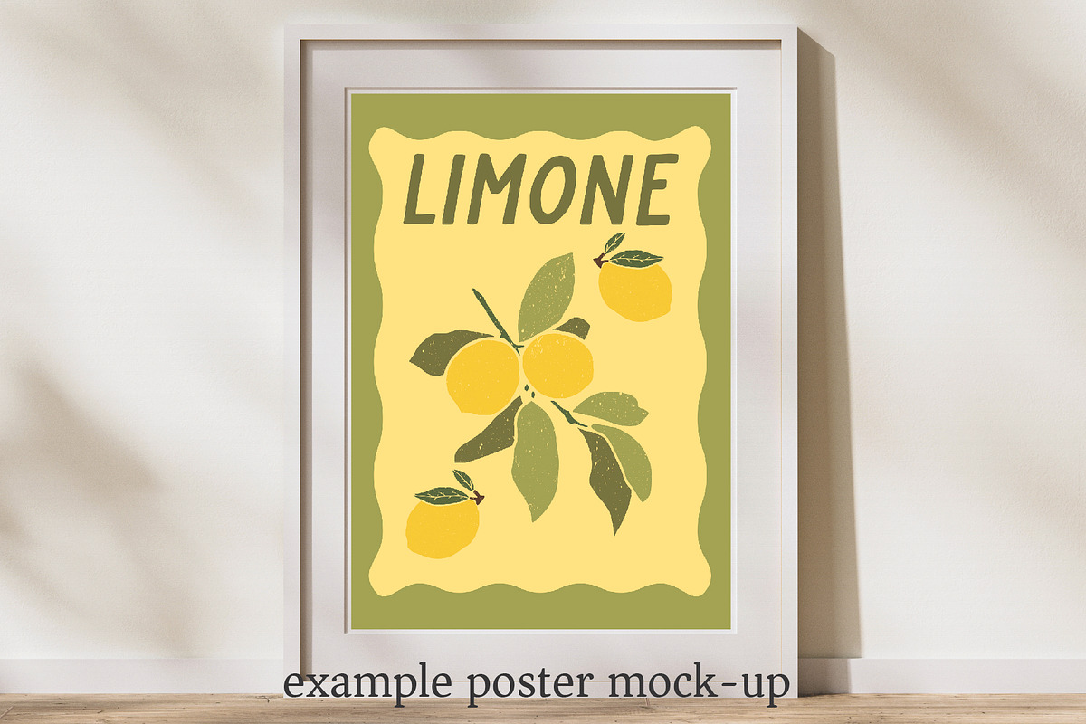 Italian Summer Retro Linocut Clipart, a Decorative Illustration by Ginny and Sam (Photo 10 of 12)