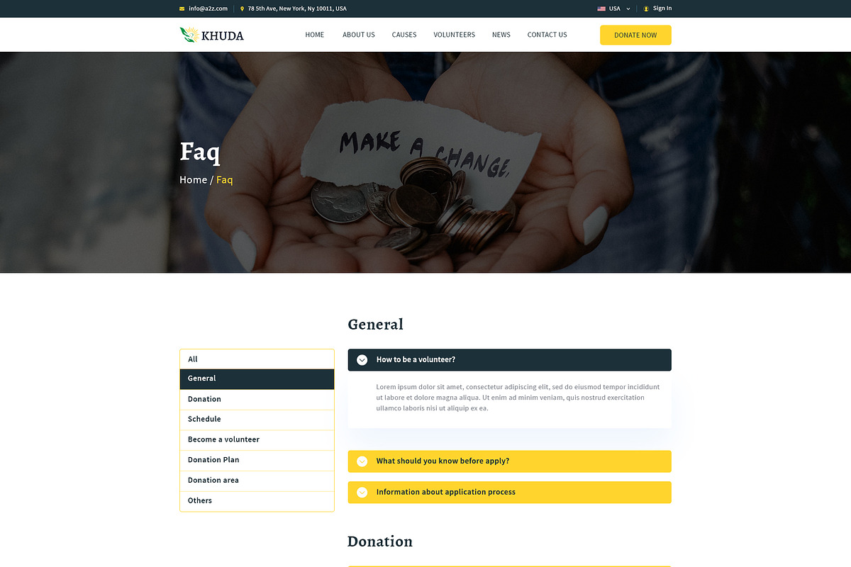KHUDA Non-Profit PSD Template, a Landing Page Template by Andit themes (Photo 10 of 15)