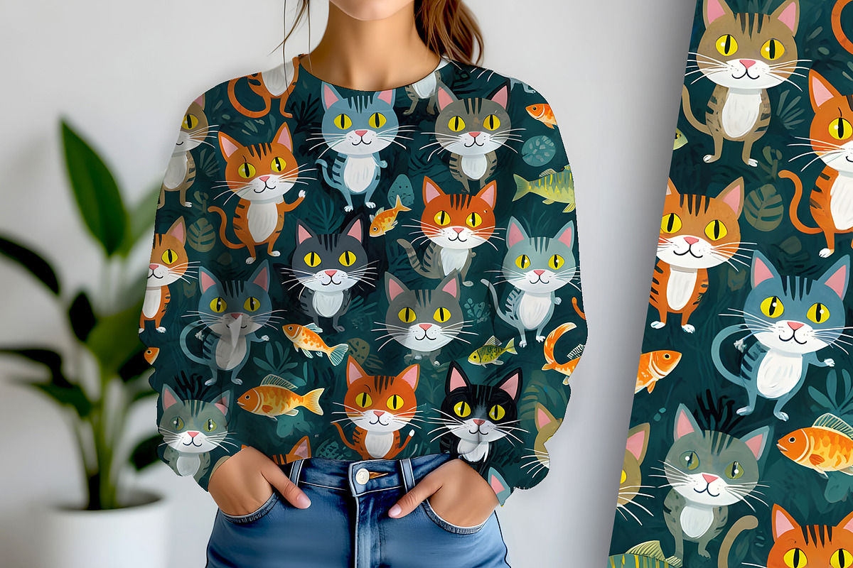 Bright Eyed Cats and Fishy Friends, an Animal Illustration by Sharon Schwalbe (Photo 4 of 6)