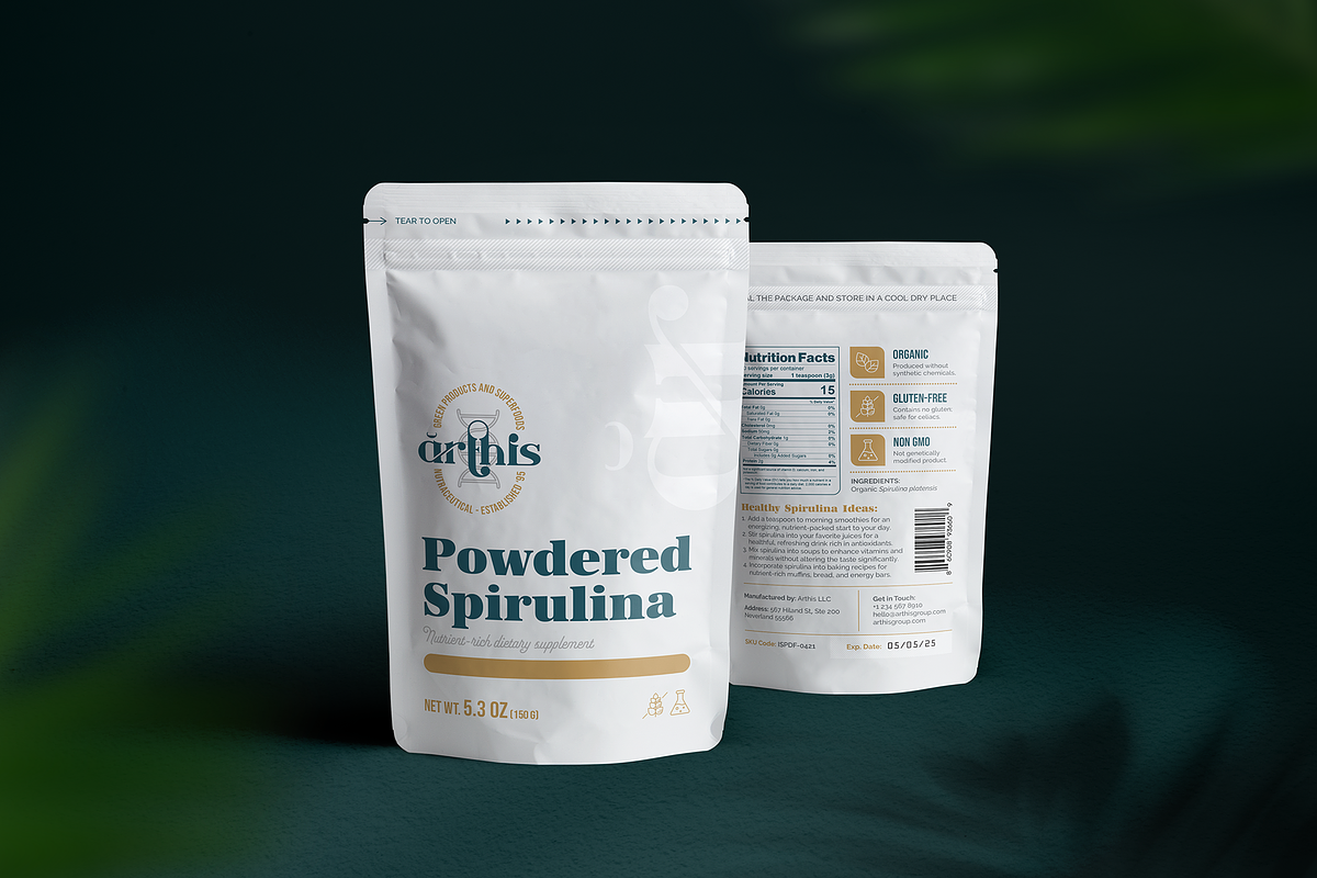 Arthis Spirulina Packaging Templates, a Marketing Template by fisihsani (Photo 6 of 8)