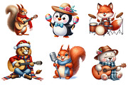 Kawaii Musical Animal Clipart Bundle, an Illustration by CreationArt (Thumbnail 2 of 5)
