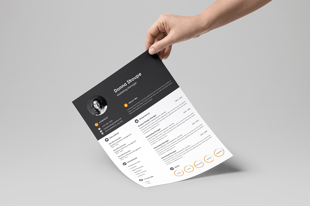 Professional Resume/CV Template, a Resume Template by DreamStudio-eg (Photo 2 of 4)