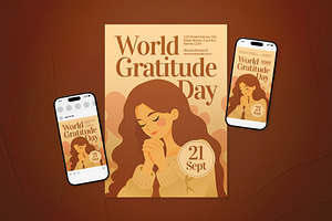 World Gratitude Day Event Flyer Set, a Flyer Template by The Good Store