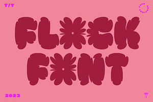 Flock - Bubble Floral Font