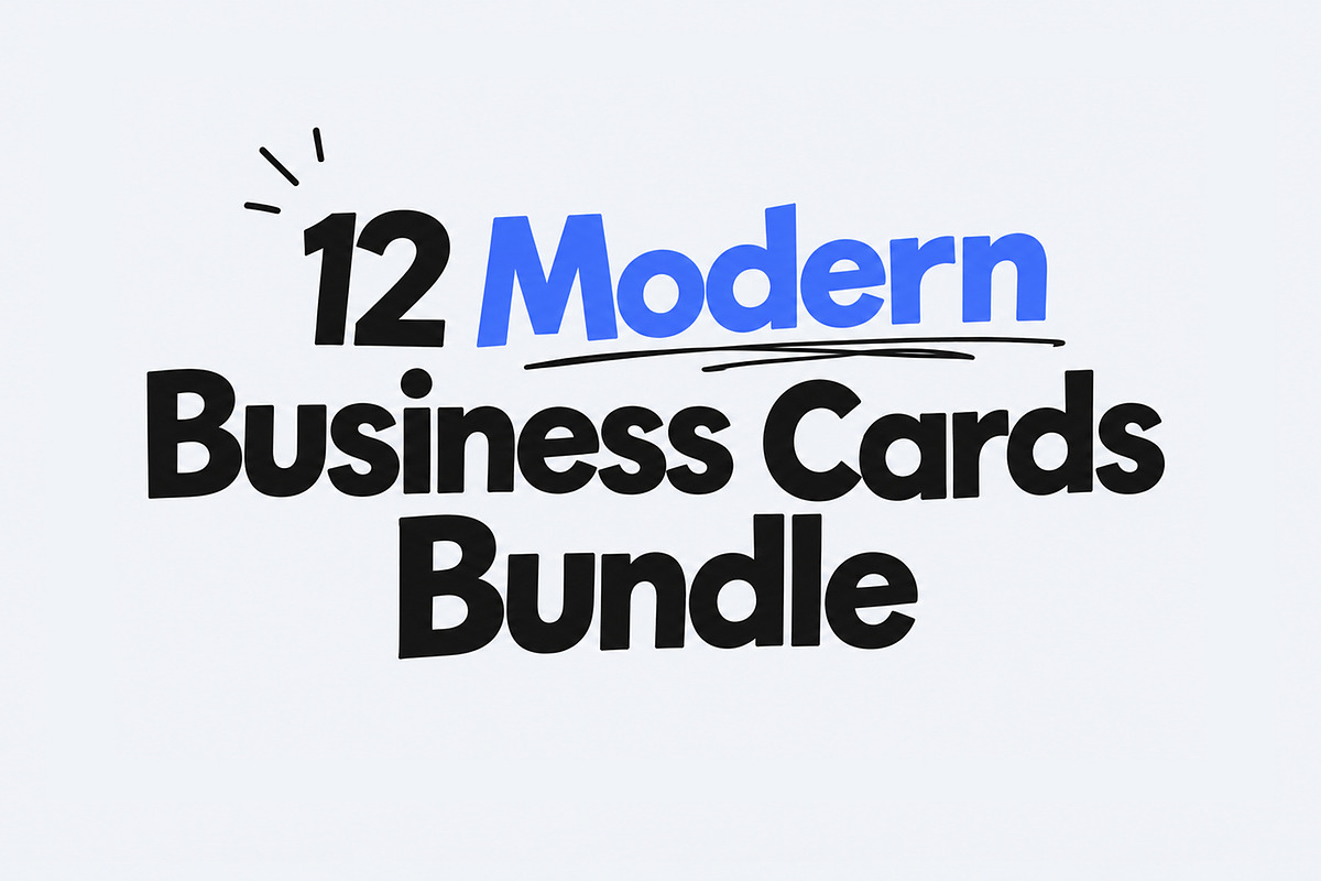12 Modern Business Cards, a Business Card Template by Saman Osama (Photo 1 of 5)