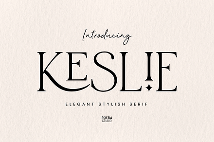 Keslie - Elegant Stylish Serif, a Serif Font by Pixesia Studio