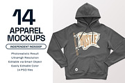 IND5000 Heavyweight Hoodie Mockups, a Hoody Mockup by GraphicHero (Thumbnail 1 of 9)