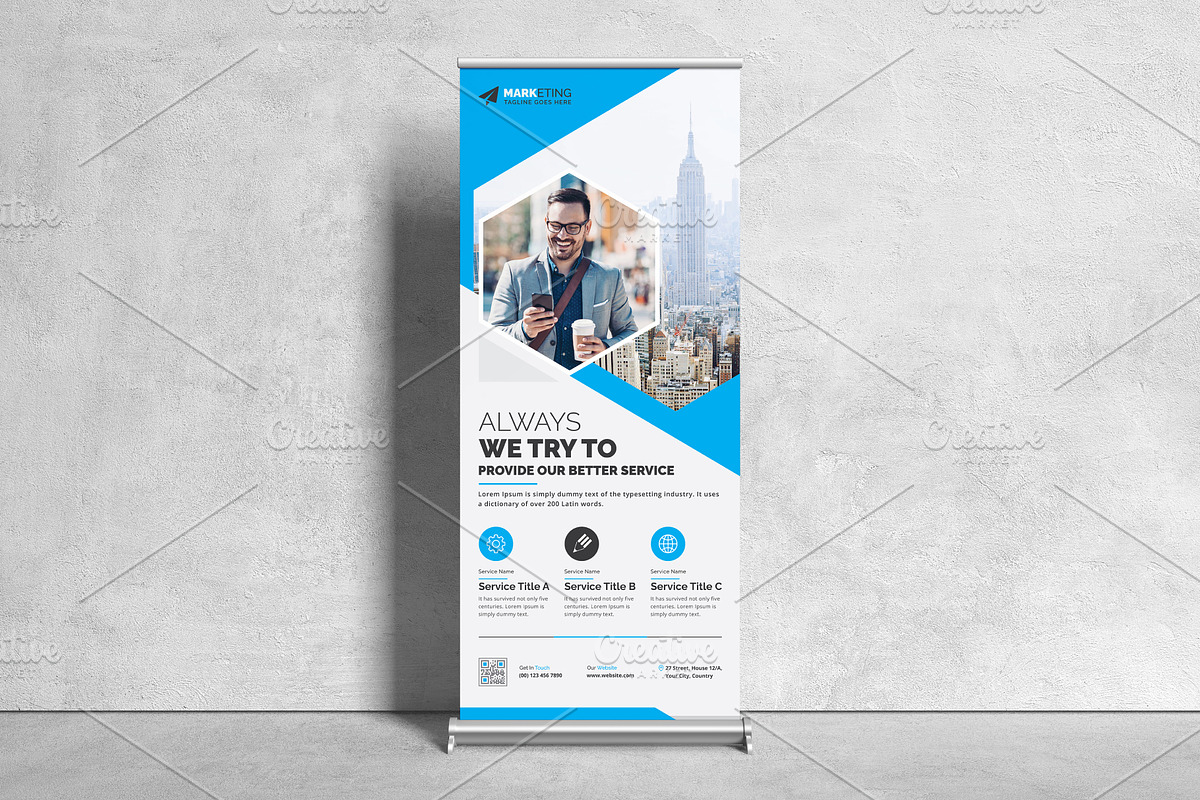 Corporate Business Roll Up Banner, a Stationery Template by GraphicsBurg (Photo 2 of 4)
