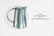 Watercolor Garden Clipart, an Illustration by MilanaDesignShop (Thumbnail 3 of 4)