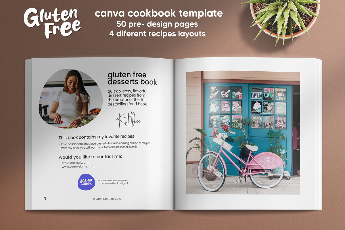 Canva Square Cookbook Template, a Magazine Template by DeLaGranSiete (Photo 2 of 7)