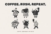 50 Hand-Drawn Сoffee Characters, a Food Illustration by Veyla (Thumbnail 6 of 13)
