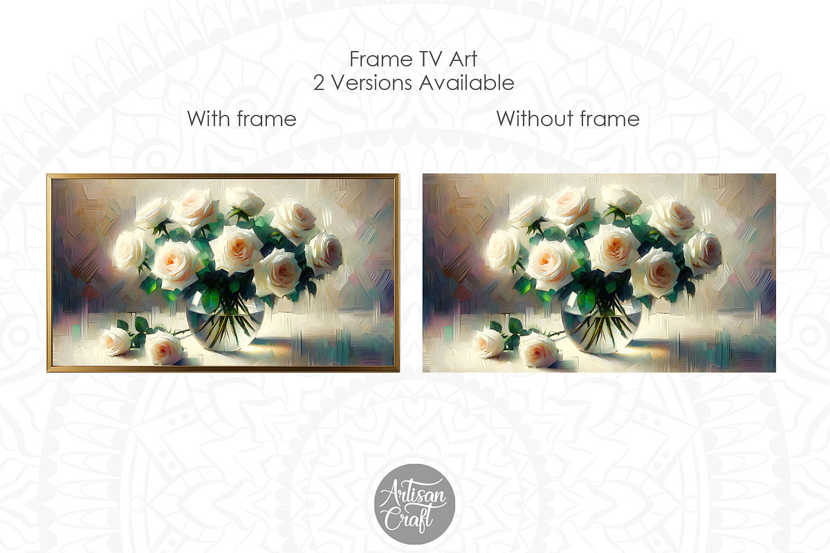 White rose Frame TV art screensaver, a Background Graphic by Artisan Craft (Photo 2 of 4)