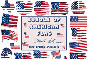 American Flags Clipart, an Object Illustration by DesignBTF