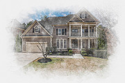 Watercolor House Painting Art Effect, an Action Add-On by MRI STUDIO (Thumbnail 12 of 17)