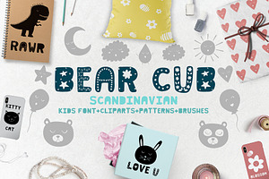 Bear Cub Scandinavian Kids Font MORE