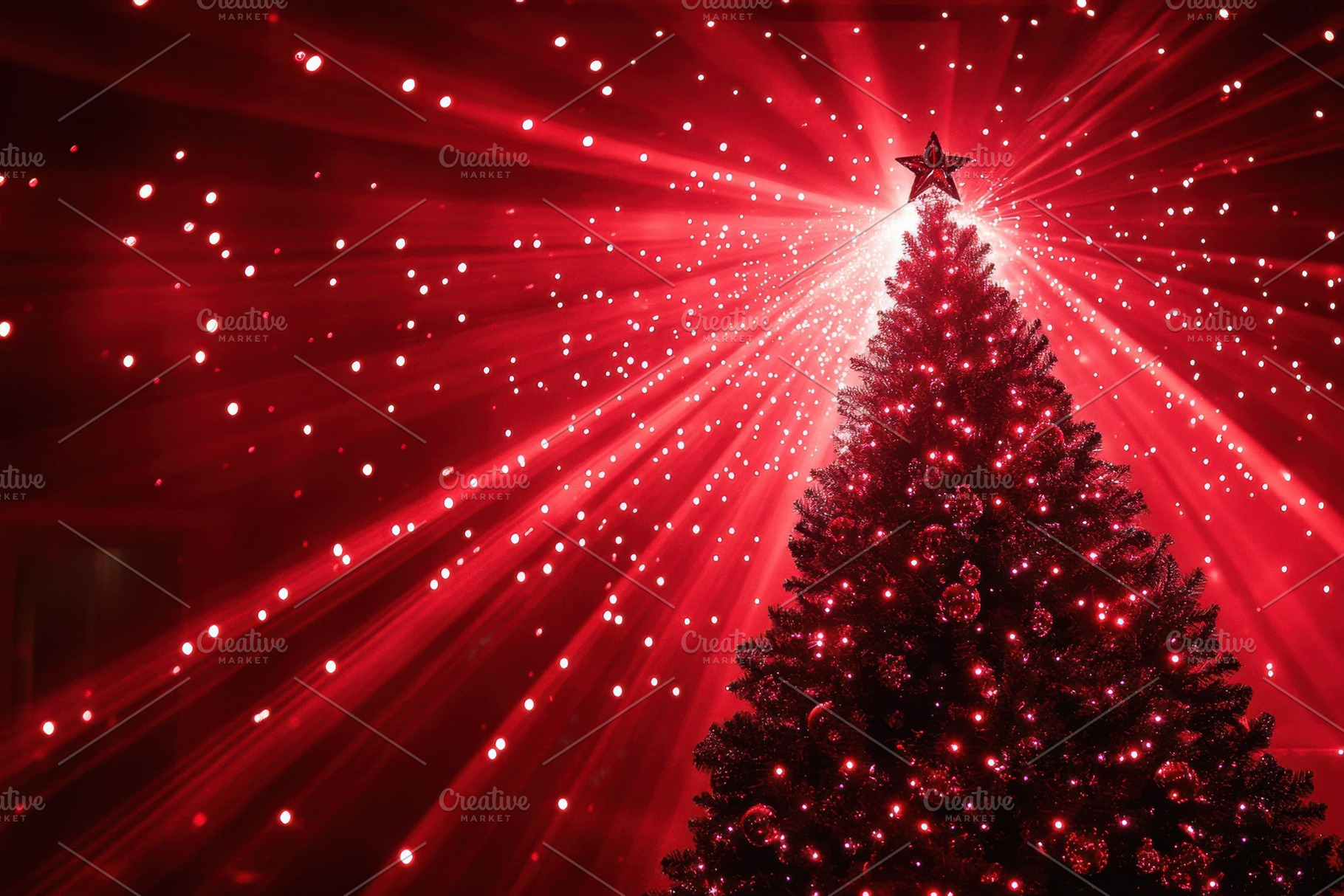 Magical Christmas tree adorned with, a Photo by Iftikhar Alam