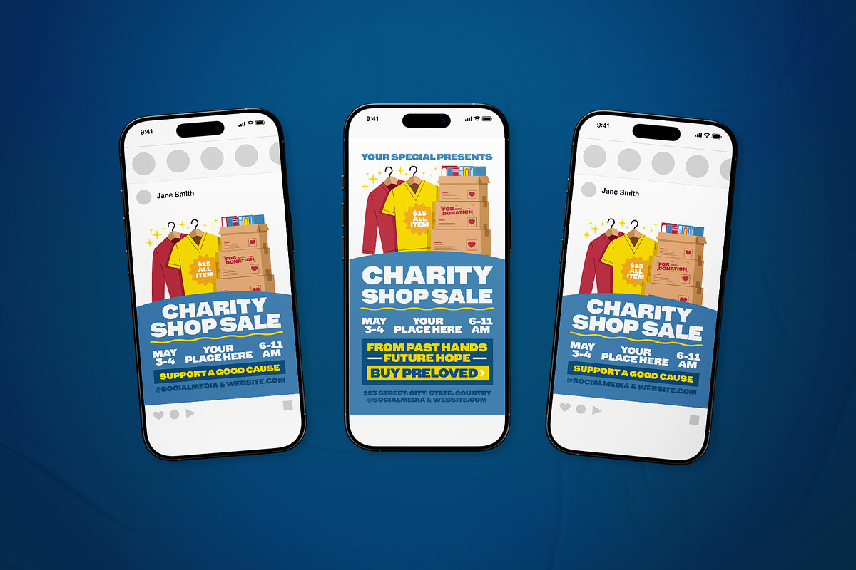 Charity Shop Sale Event Flyer Set, a Flyer Template by The Good Store (Photo 2 of 2)
