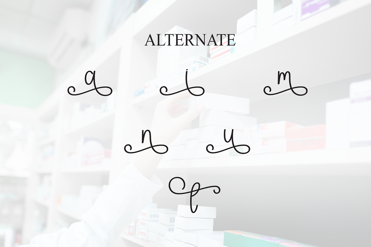 Medication | Script Font, a Handwritten Font by Scratchones (Photo 8 of 9)