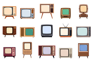 Cartoon retro tv. Vintage, an Illustration by Valerie Bodnar