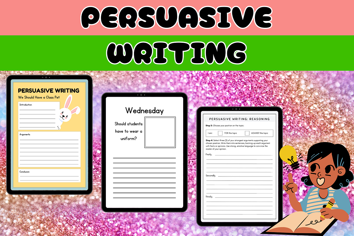 Persuasive writing prompts organizer, a Templates & Theme by Premium Digital Templates (Photo 2 of 3)