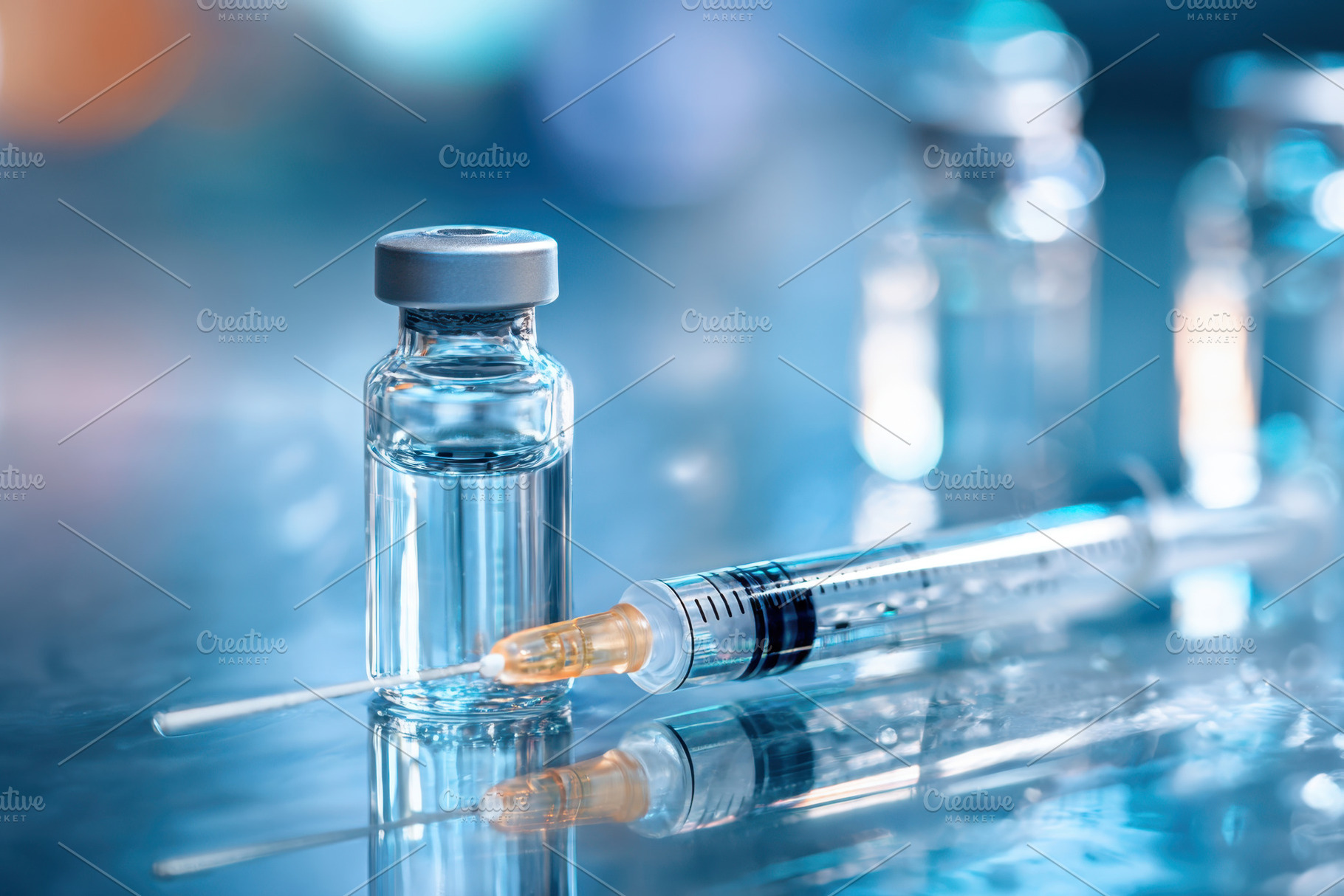 Syringe and vial of medicine, a Health & Medical Photo by AlyaAnd