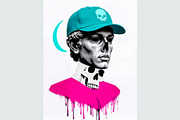 Surreal Streetwear Skull, an Object Illustration by StockVerse Creative (Thumbnail 3 of 4)