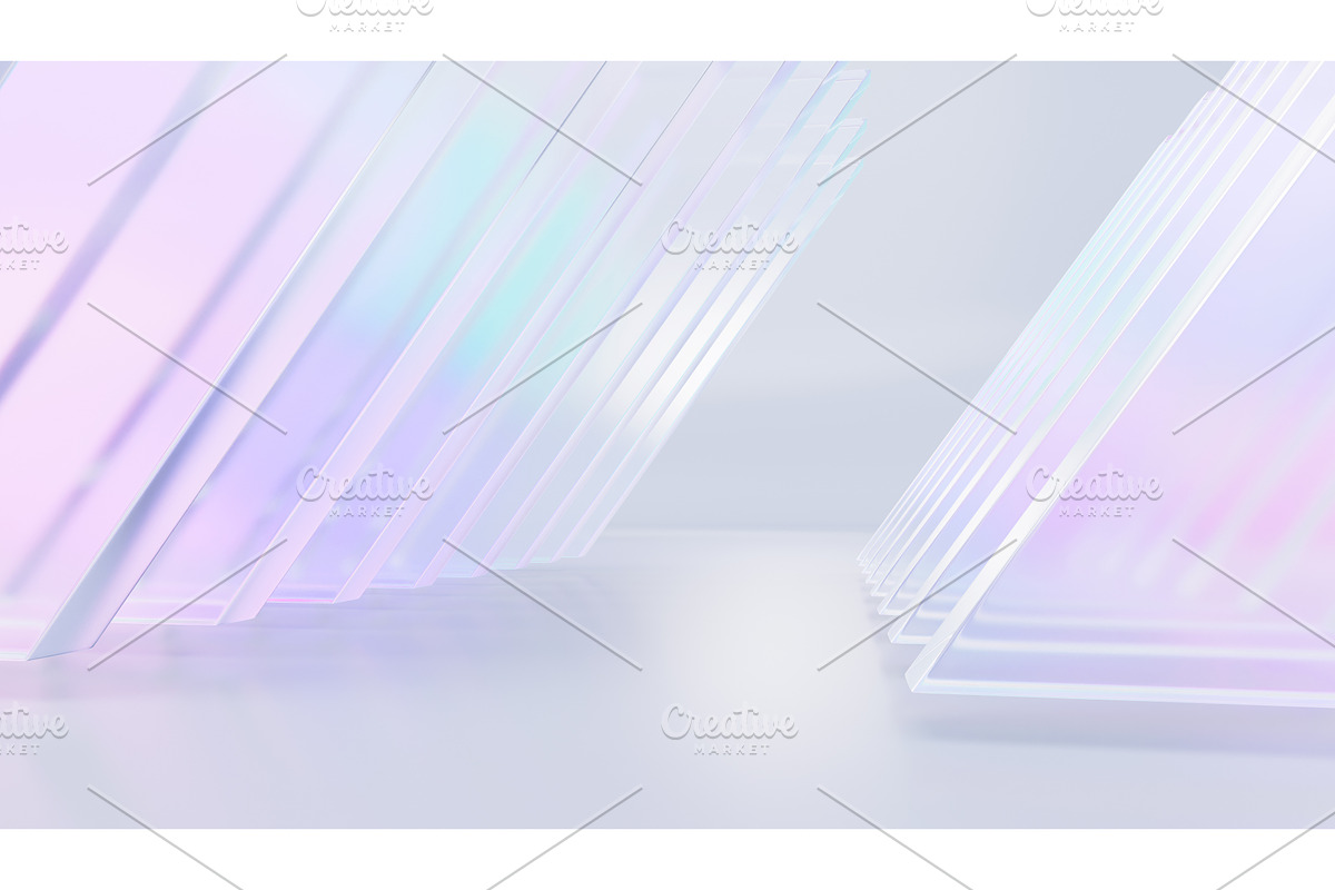 Holographic rainbow corridor, an Architecture 3D Model by Marozhkastudio
