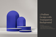 5 Podium with Transparent Background, a Background Graphic by faustudio (Thumbnail 1 of 7)